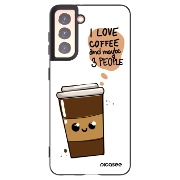 Picasee husă neagră din silicon pentru Samsung Galaxy S21 5G G991B - Cute coffee