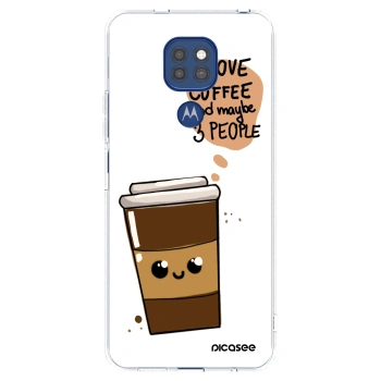 Picasee husă transparentă din silicon pentru Motorola Moto G9 Play - Cute coffee