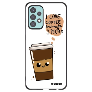Picasee husă neagră din silicon pentru Samsung Galaxy A72 A725F - Cute coffee