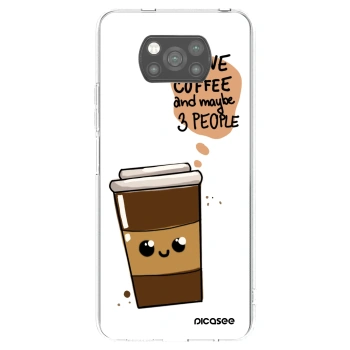 Picasee husă neagră din silicon pentru Xiaomi Poco X3 Pro - Cute coffee