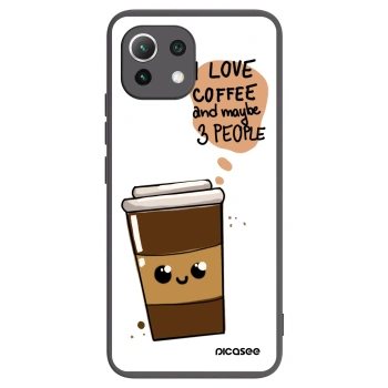 Picasee husă neagră din silicon pentru Xiaomi Mi 11 Lite - Cute coffee
