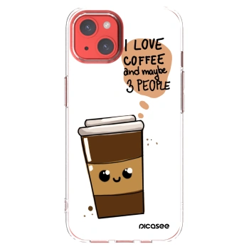 Picasee husă transparentă din silicon pentru Apple iPhone 13 - Cute coffee