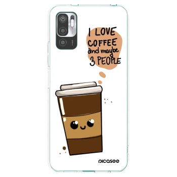 Picasee husă transparentă din silicon pentru Xiaomi Redmi Note 10 5G - Cute coffee