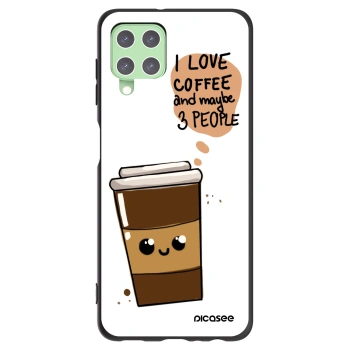 Picasee husă neagră din silicon pentru Samsung Galaxy A22 A225F 4G - Cute coffee