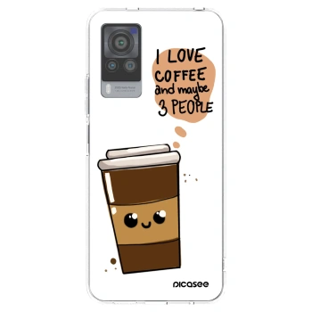 Picasee husă transparentă din silicon pentru Vivo X60 Pro 5G - Cute coffee