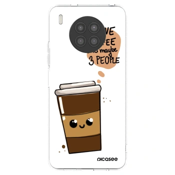 Picasee husă transparentă din silicon pentru Huawei Nova 8i - Cute coffee