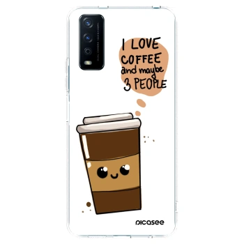 Picasee husă transparentă din silicon pentru Vivo Y11s - Cute coffee