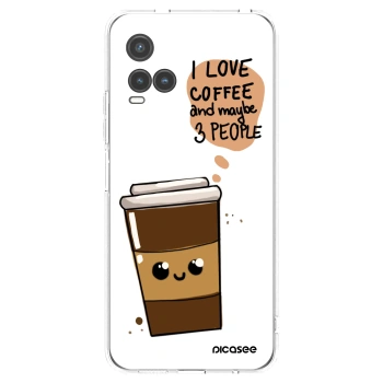 Picasee husă transparentă din silicon pentru Vivo Y33s - Cute coffee