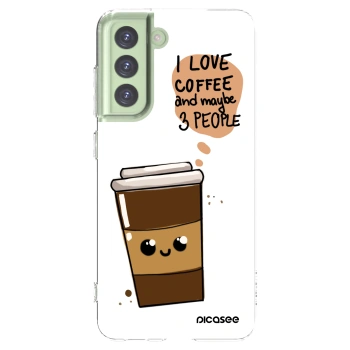 Picasee husă transparentă din silicon pentru Samsung Galaxy S21 FE 5G - Cute coffee