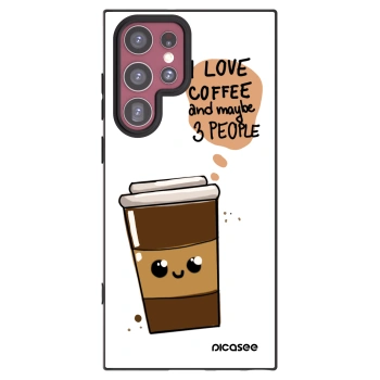 Picasee husă neagră din silicon pentru Samsung Galaxy S22 Ultra 5G - Cute coffee