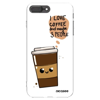 Picasee husă transparentă din silicon pentru Apple iPhone 8 Plus - Cute coffee