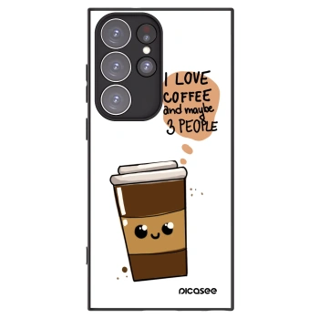 Picasee husă neagră din silicon pentru Samsung Galaxy S23 Ultra 5G - Cute coffee