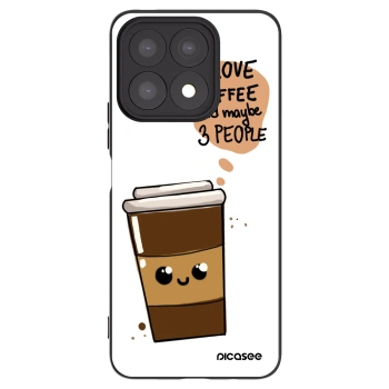 Picasee husă neagră din silicon pentru Honor X8a - Cute coffee