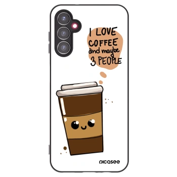 Picasee husă neagră din silicon pentru Samsung Galaxy A14 4G A145R - Cute coffee