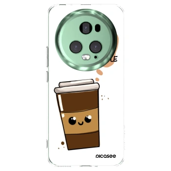 Picasee husă transparentă din silicon pentru Honor Magic5 Pro - Cute coffee