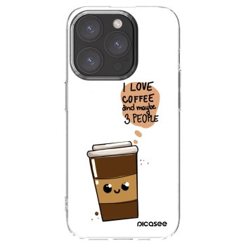 Picasee husă transparentă din silicon pentru Apple iPhone 15 Pro - Cute coffee