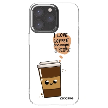 Picasee husă transparentă din silicon pentru Apple iPhone 15 Pro Max - Cute coffee