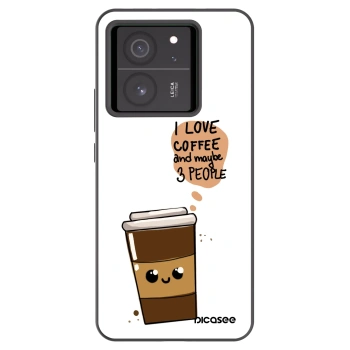 Picasee husă neagră din silicon pentru Xiaomi 13T - Cute coffee