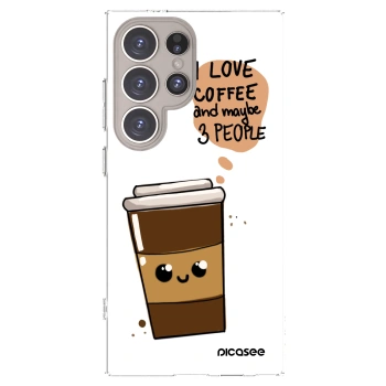 Picasee husă transparentă din silicon pentru Samsung Galaxy S24 Ultra S928B 5G - Cute coffee