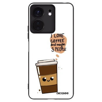 Picasee husă neagră din silicon pentru Xiaomi Redmi 13C 4G - Cute coffee