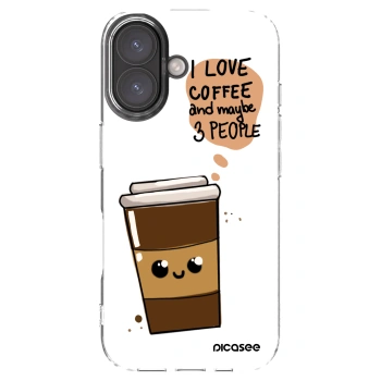 Picasee husă transparentă din silicon pentru Apple iPhone 16 - Cute coffee