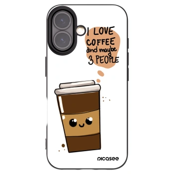 Picasee husă neagră din silicon pentru Apple iPhone 16 - Cute coffee