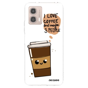 Picasee husă transparentă din silicon pentru Motorola Moto G53 5G - Cute coffee