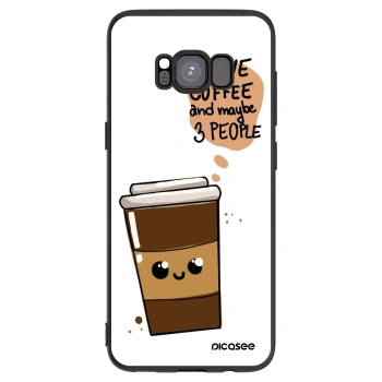 Picasee husă neagră din silicon pentru Samsung Galaxy S8 G950F - Cute coffee