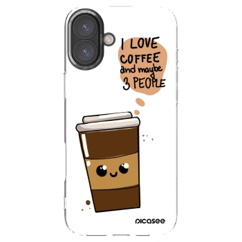 Picasee husă transparentă din silicon pentru Apple iPhone 16 Plus - Cute coffee