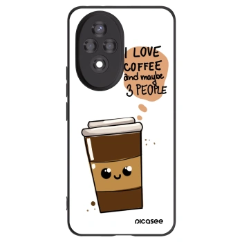 Picasee husă neagră din silicon pentru Honor 200 5G - Cute coffee