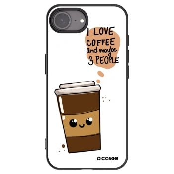 Picasee husă neagră din silicon pentru Apple iPhone 16e - Cute coffee