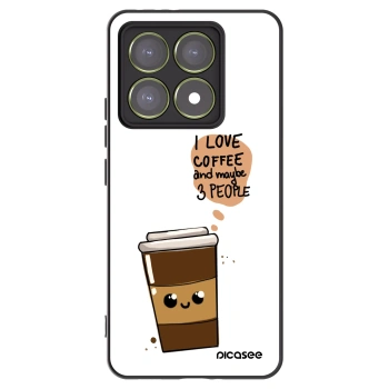 Picasee husă neagră din silicon pentru Xiaomi 14T - Cute coffee