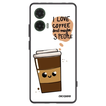 Picasee husă neagră din silicon pentru Motorola Moto G35 5G - Cute coffee