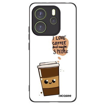 Picasee husă neagră din silicon pentru Xiaomi Redmi Note 14 4G - Cute coffee