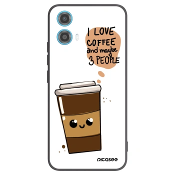 Picasee husă neagră din silicon pentru Motorola Moto G34 5G - Cute coffee