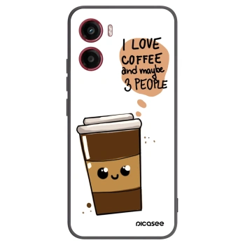 Picasee husă neagră din silicon pentru Motorola Moto G05 - Cute coffee