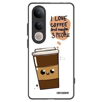 Picasee husă neagră din silicon pentru Vivo V50 Lite 5G - Cute coffee