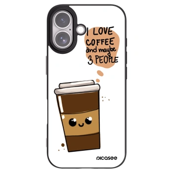 Picasee husă neagră din silicon pentru Apple iPhone 17 - Cute coffee