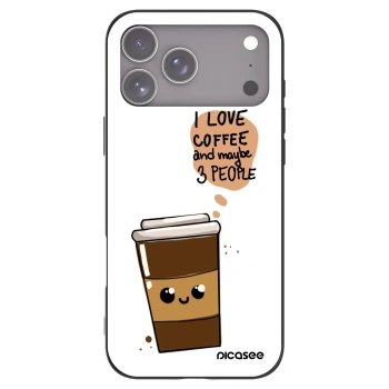 Picasee husă neagră din silicon pentru Apple iPhone 17 Pro Max - Cute coffee
