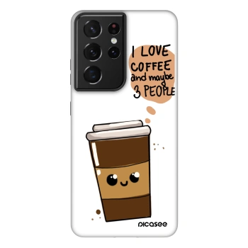 Picasee Fashion Case pentru Samsung Galaxy S21 Ultra 5G G998B - Cute coffee