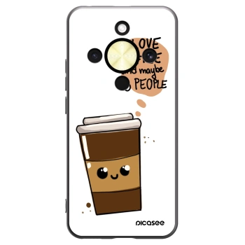 Picasee husă neagră din silicon pentru Honor Magic8 Lite 5G - Cute coffee