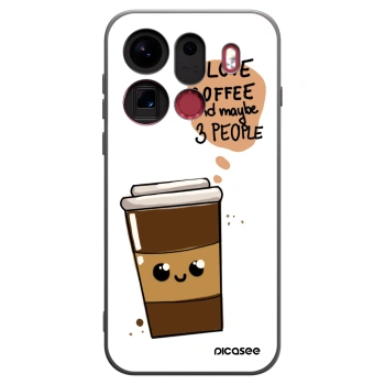 Picasee husă neagră din silicon pentru OPPO Find X9 Pro - Cute coffee