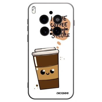Picasee husă neagră din silicon pentru Vivo X300 Pro - Cute coffee