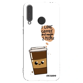 Picasee husă transparentă din silicon pentru Honor 20 Lite - Cute coffee