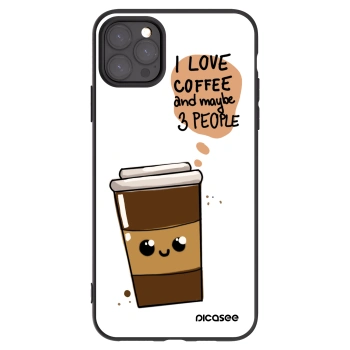 Picasee husă neagră din silicon pentru Apple iPhone 11 Pro Max - Cute coffee