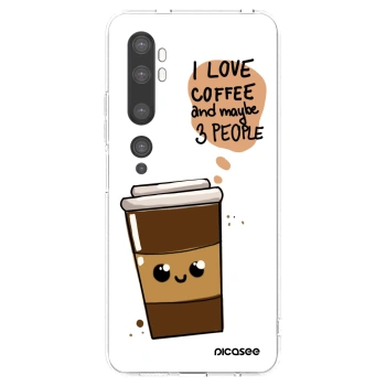 Picasee husă transparentă din silicon pentru Xiaomi Mi Note 10 (Pro) - Cute coffee