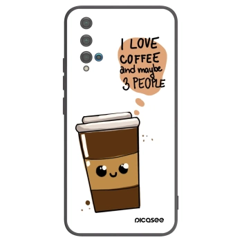 Picasee husă neagră din silicon pentru Huawei Nova 5T - Cute coffee