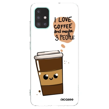 Picasee husă transparentă din silicon pentru Samsung Galaxy A51 A515F - Cute coffee