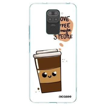 Picasee husă neagră din silicon pentru Xiaomi Redmi Note 9 - Cute coffee
