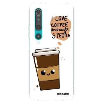 Picasee husă transparentă din silicon pentru Xiaomi Mi 10 - Cute coffee